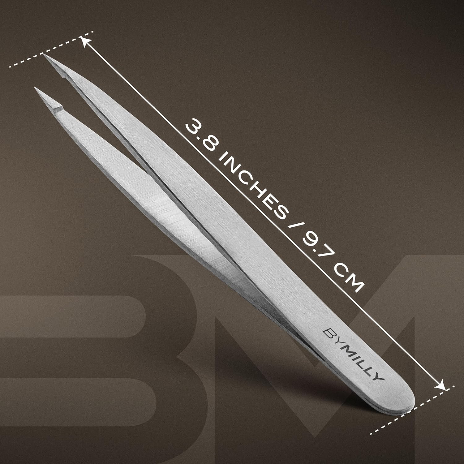 Thumbnail 6 de By MILLY Pointed Tweezers – High Carbon Stainless Steel Precision Tweezers (Silver)
