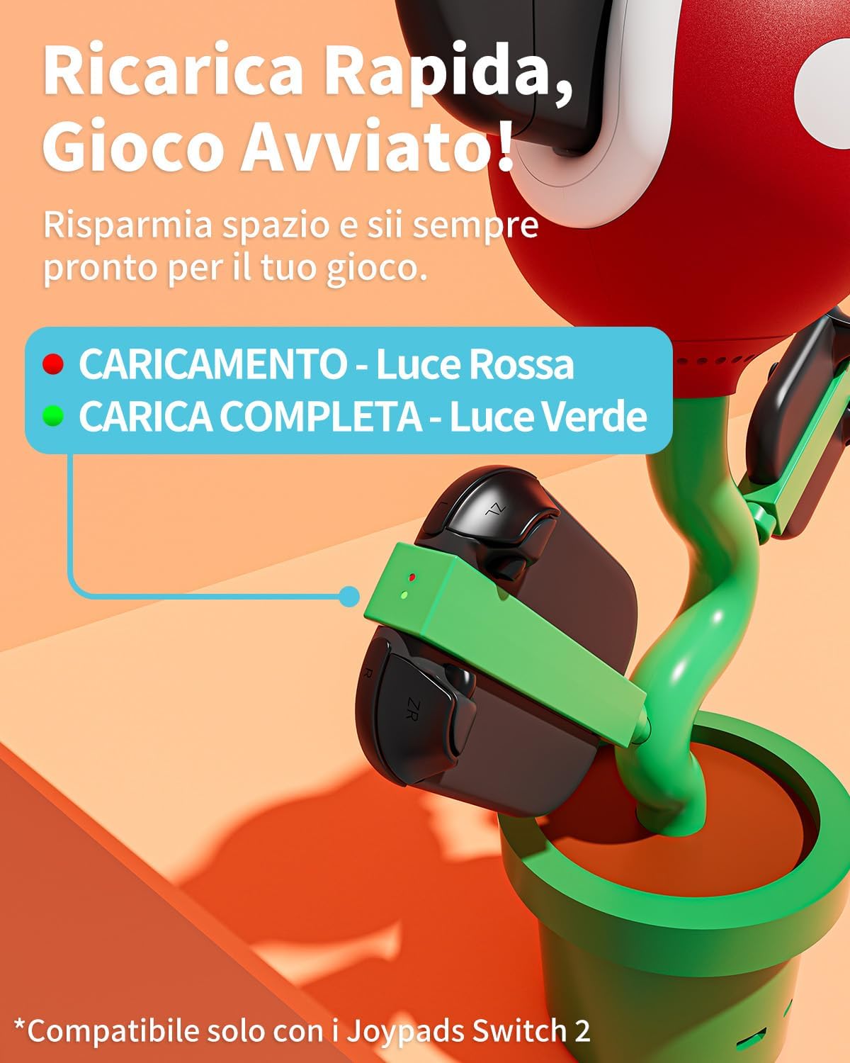 Detalle de Dock Switch 2 TV compatibile con Nintendo Switch 2: Docking Station Piranha2 con Ricarica PD e 4K 60Hz