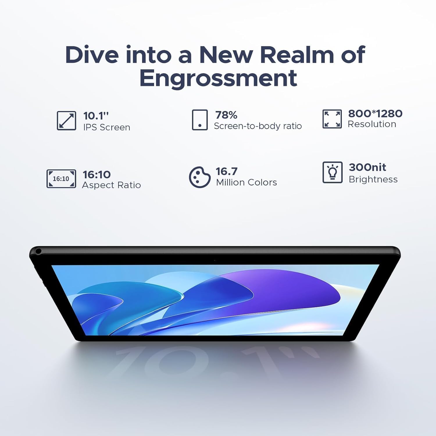 Thumbnail 4 de POPUX U10 Android 16 Tablet — 10.1 Inch, 16GB RAM + 128GB ROM, up to 2TB Expandable, Wi‑Fi 6, Android 16