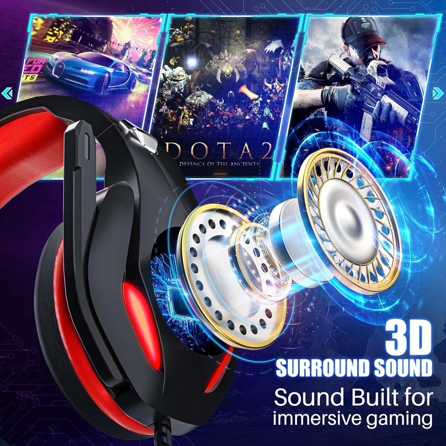 Detalle 2 de Stynice Gaming Headset 3.5mm with Mic