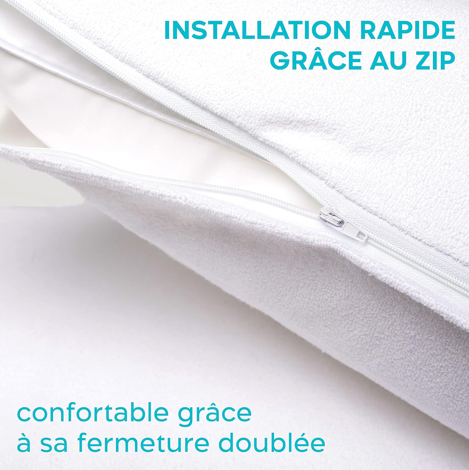 Detalle de Protege Oreiller 40x60 - Lot de 2 Housse Oreiller Impermeable Twinzen