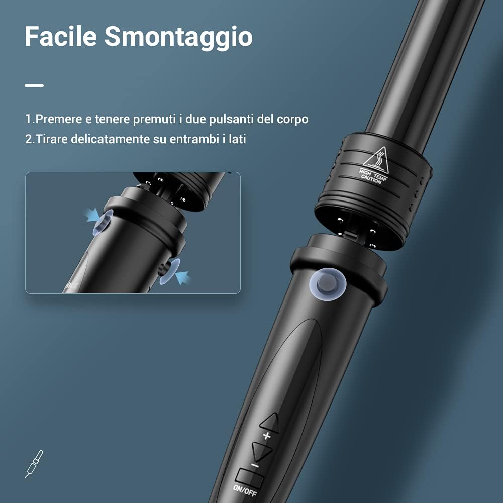 Thumbnail 6 de Ferro Arricciacapelli 5 in 1 ET-W301: versatilità professionale con controllo LCD