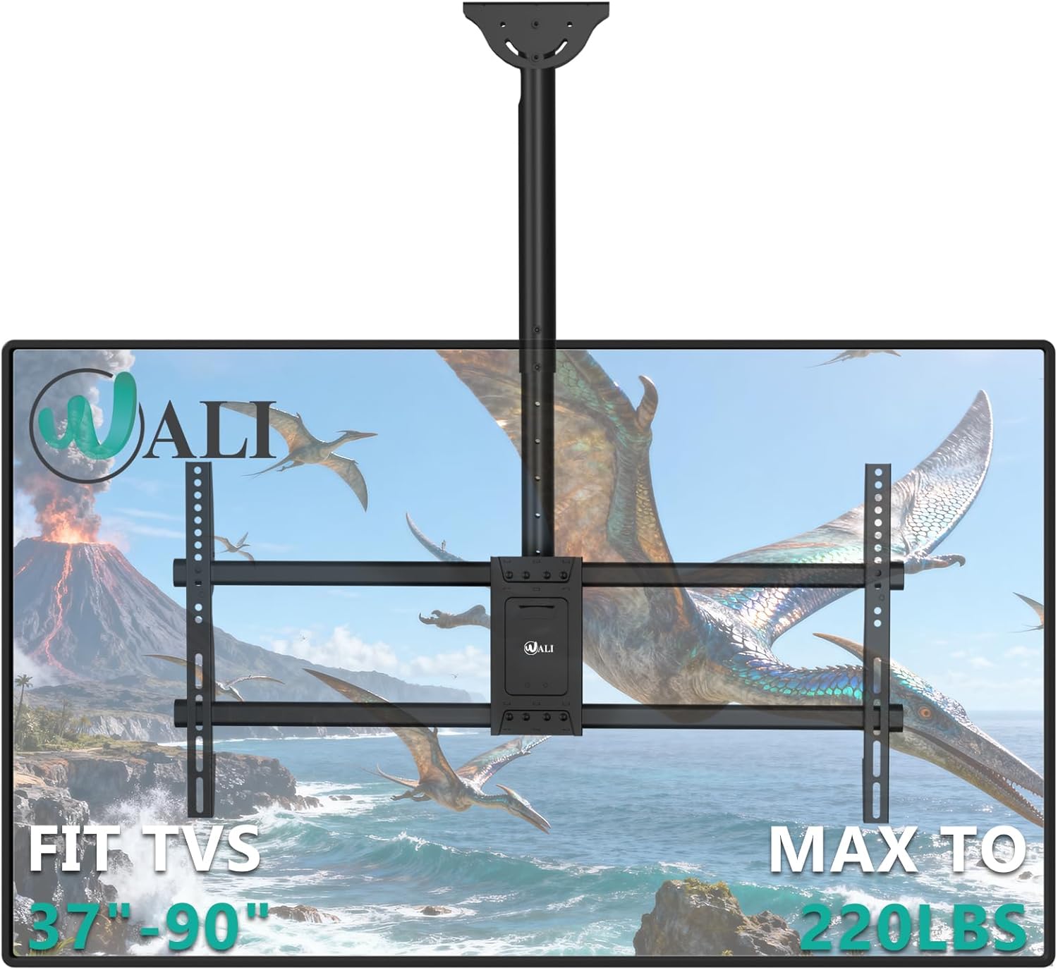 Detalle de WALI CM3790 Ceiling TV Mount 37–90 inch, 220 lb
