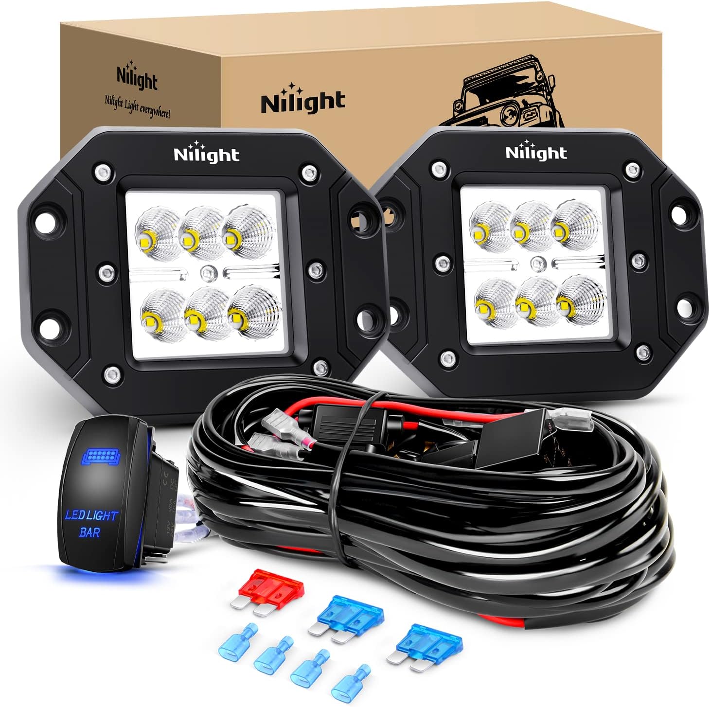 Detalle de Nilight LED Light Bar, 18W