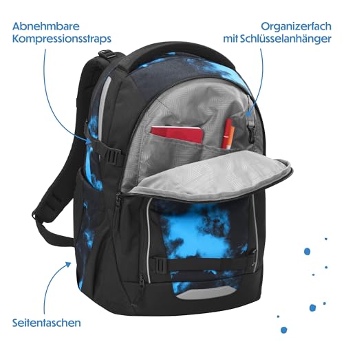 Thumbnail 7 de Coocazoo MATE Schulrucksack Mystic Clouds – Ergonomischer Tornister, 30 L, schwarz-blau