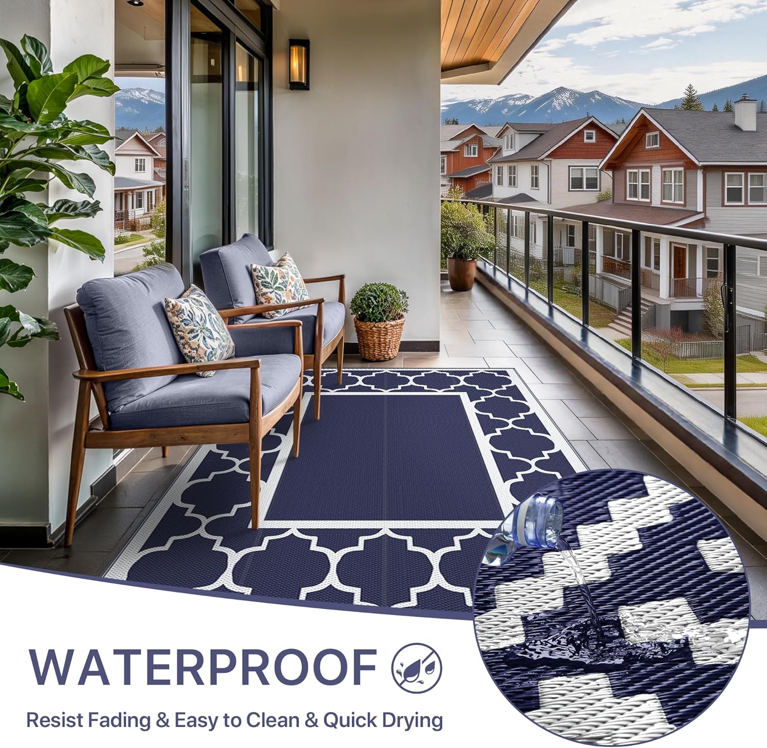 Thumbnail 5 de GENIMO 5' x 8' Outdoor Rug
