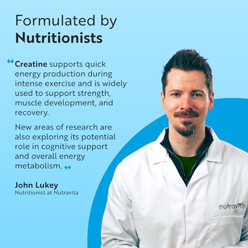 Thumbnail 5 de Nutravita Creatine Monohydrate Tablets 3000mg – 300 Vegan Tablets