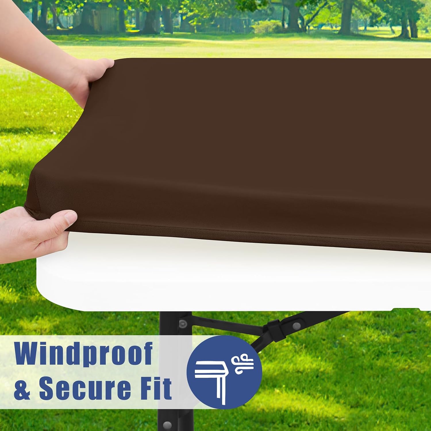 Detalle de Moosfor Fitted Tablecloth 6FT