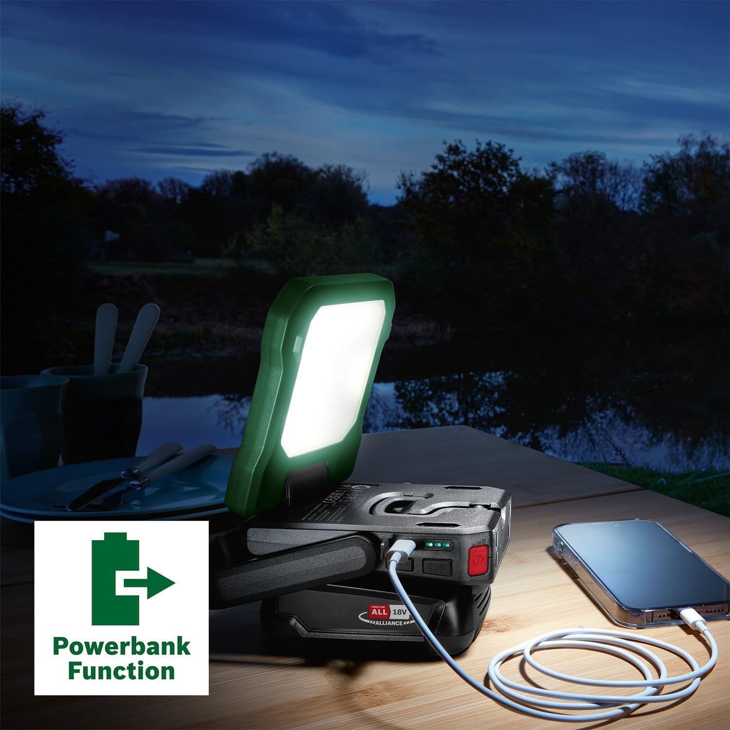 Thumbnail 6 de Bosch EasySpotLight 18V-400 Akku-LED-Leuchte/Campinglampe inkl. USB-C-Powerbank (ohne Akku)