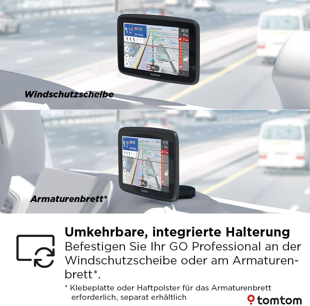 Thumbnail 5 de TomTom LKW-Navi GO Professional 2. Generation – LKW-Routen & Echtzeit-Verkehr auf 5-Zoll Touchscreen