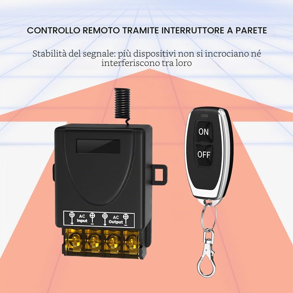 Thumbnail 4 de Cerhot AC 230V 100m 30A Kit ricevitore e interruttore luce wireless ad alta potenza