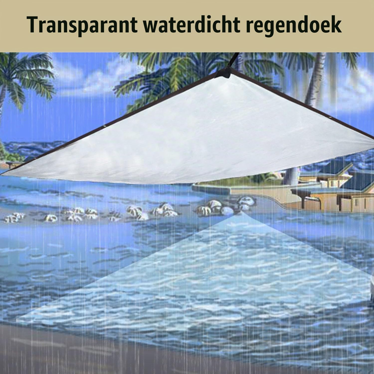 Detalle de VOGANLL Plane Transparent mit Ösen transparant afdekzeil 3 x 4 m, waterdicht