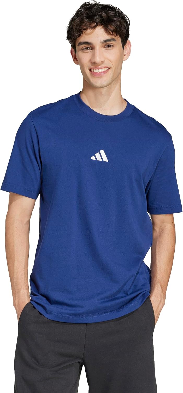 Detalle 2 de adidas Essentials Small Logo Single Jersey Tee – męski T-shirt z małym logo