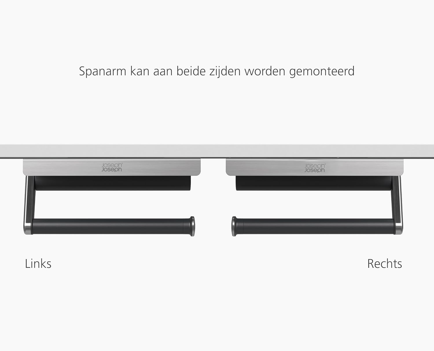 Detalle 2 de Joseph Joseph RollGrip onderkast-keukenrolhouder met veerarm, voor rollen tot 140 mm