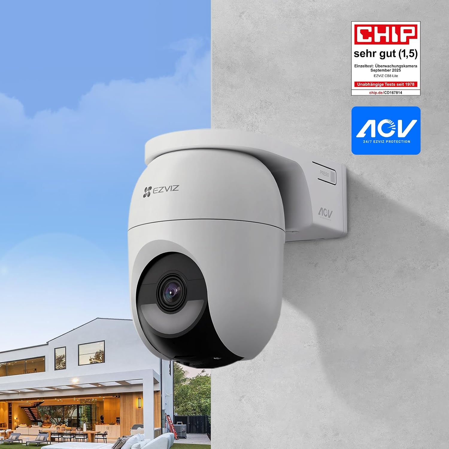 Detalle 2 de EZVIZ CB8 Lite 2er Pack 4MP WLAN Außenkamera
