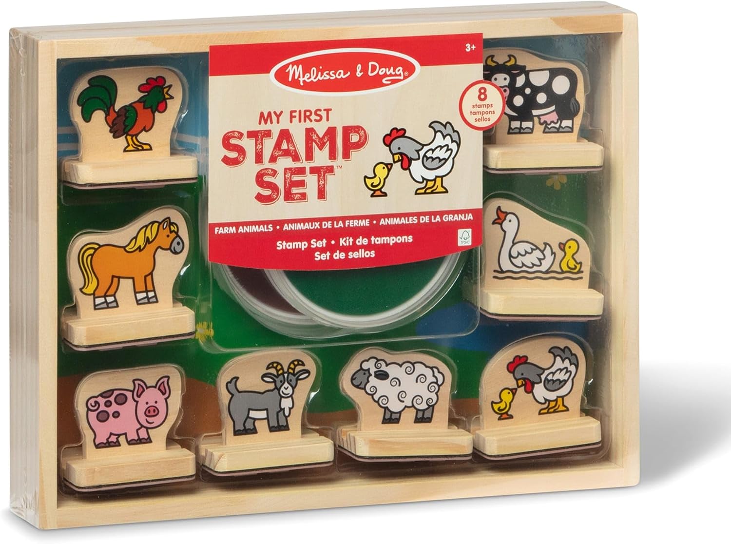 Detalle de Melissa & Doug My First Wooden Stamp Set 8pc