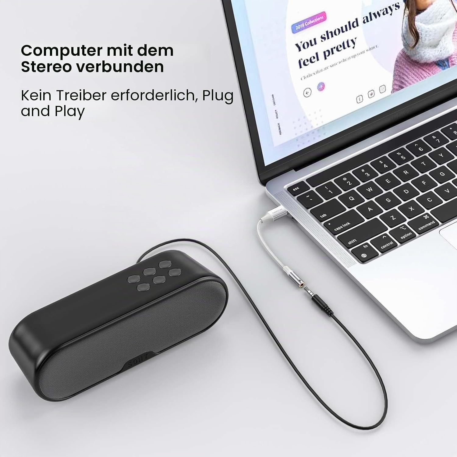 Detalle de MOSWAG USB-zu-3,5-mm-Klinke-Audioadapter (2er-Set) mit Mikrofon-Anschluss für PC, PS4/PS5 & mehr