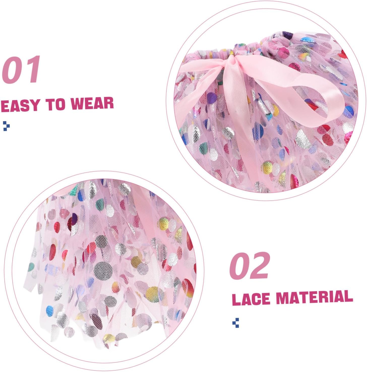 Thumbnail 2 de SUPVOX Hunde Tutu-Kleid mit Spitze & Mesh, verstellbar – atmungsaktiv für kleine und mittelgroße Hunde