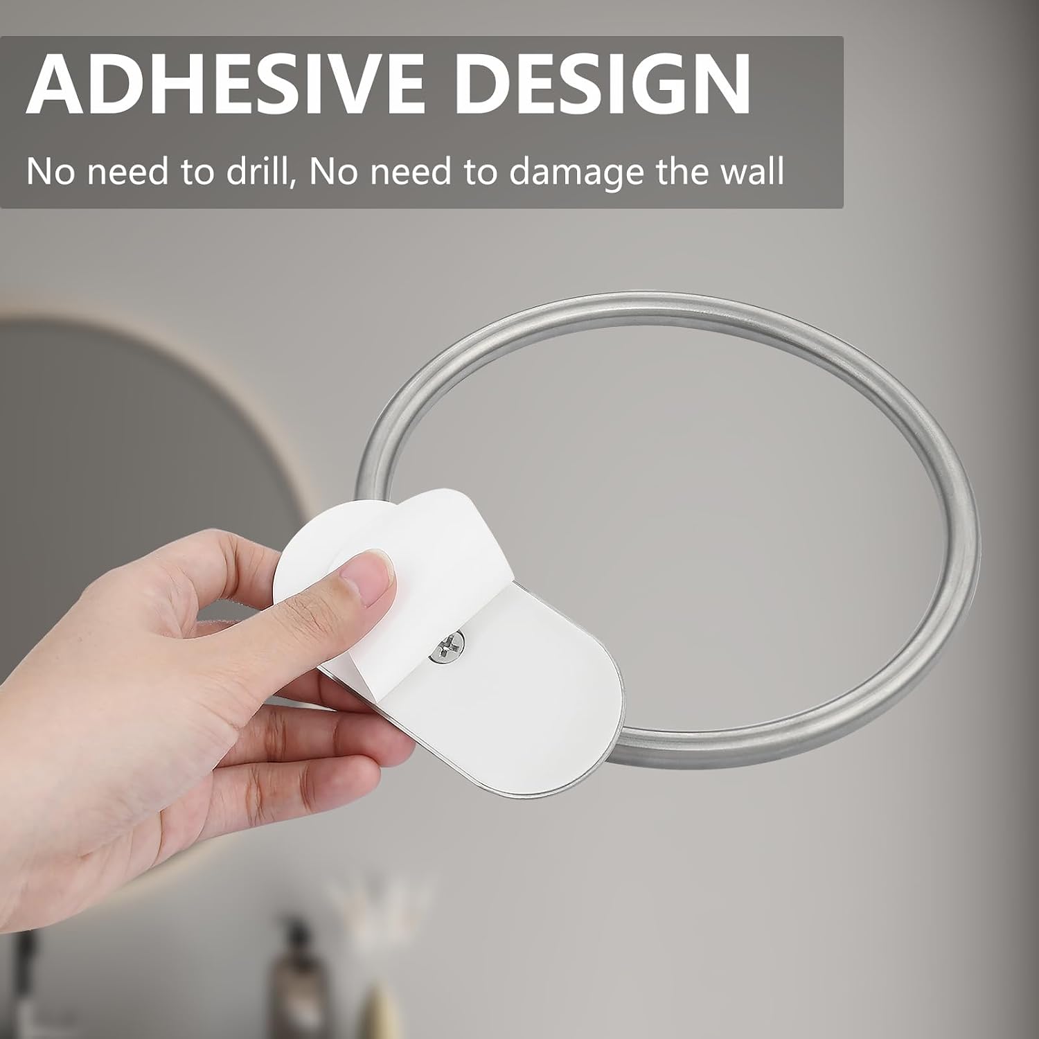 Thumbnail 5 de Markcco Self-Adhesive Towel Ring 2 Pack