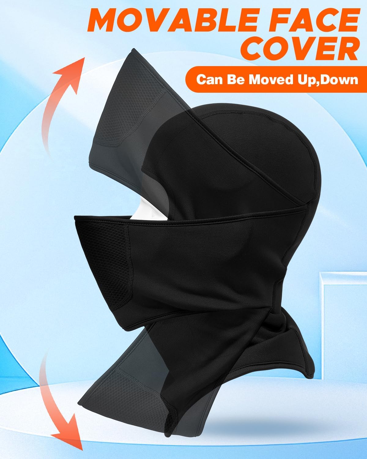 Detalle 2 de Balaclava Movable Face Ski Mask 17 x 9.2 in 🧣