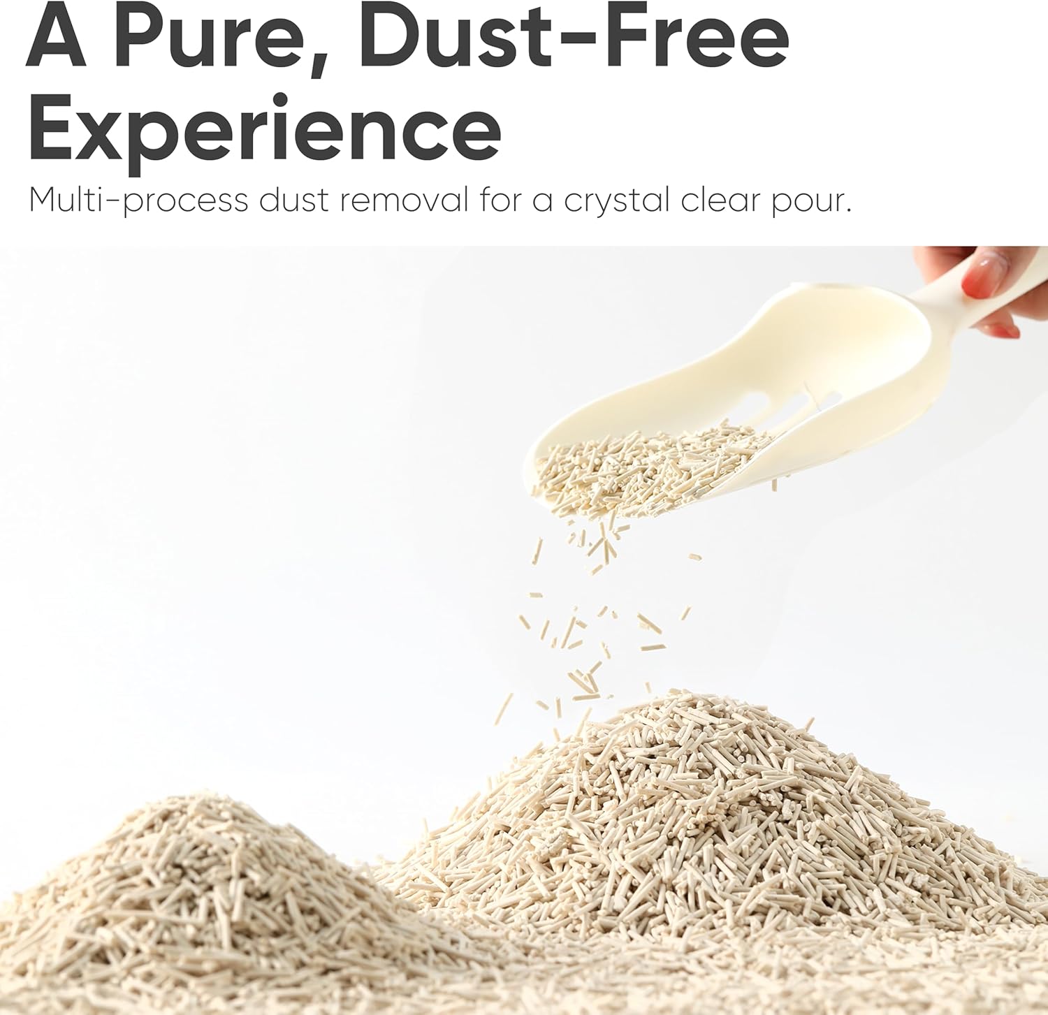 Detalle 2 de FUKUMARU Tofu Cat Litter Natural, Unscented, Dust Free, Low Tracking Pellets (Flushable)
