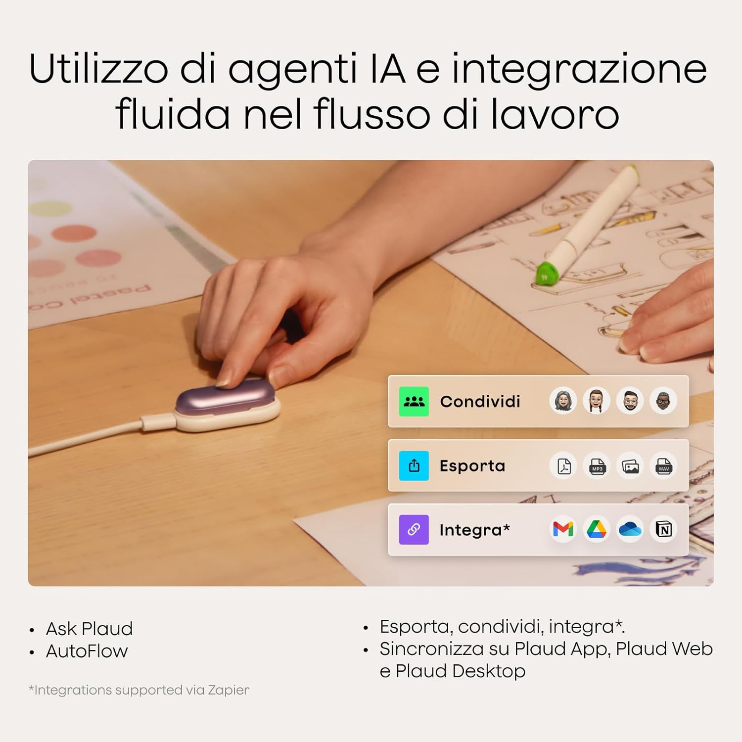 Thumbnail 6 de Plaud NotePin Registratore Vocale AI Professionale: trascrizione, riassunti e gestione note in un dispositivo portatile