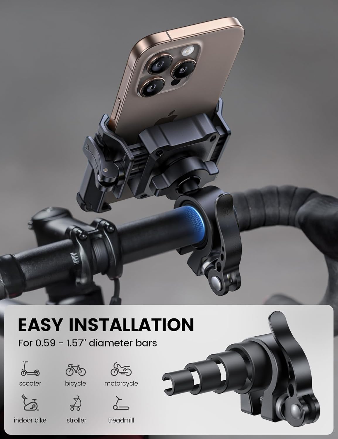 Thumbnail 5 de Lamicall Motorcycle Bike Phone Mount 4.7-7"