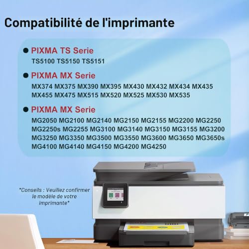 Detalle de GoToners XL Compatible Cartouche 540/541 pour PIXMA MG3600/TS5150/MG3650s – Noir et Couleur (Pack 2, 540XL/541XL)