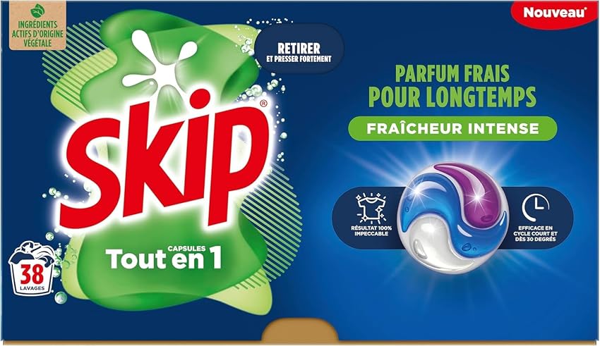 Detalle 2 de Skip Lessive Fresh Clean 3 en 1, 114 lavages ⚙