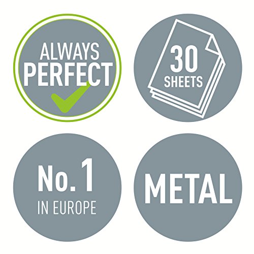 Detalle 2 de Leitz NeXXt Bürolocher aus Metall – 30 Blatt, Anschlagschiene, 888 mm Lochabstand, 5,5 mm Löcher, schwarz