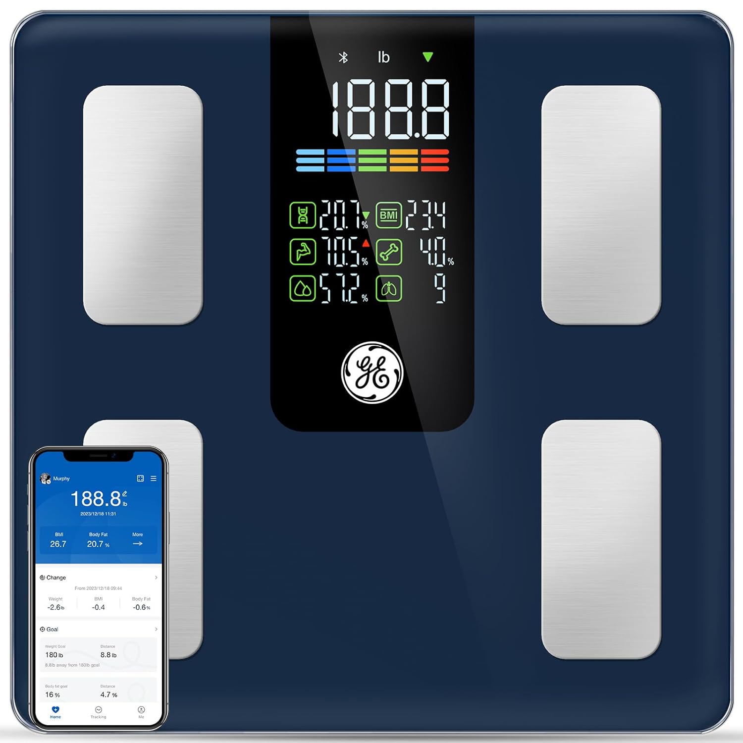 GE Smart Scale 500 lb Bluetooth Body Weight Monitor ⚖
