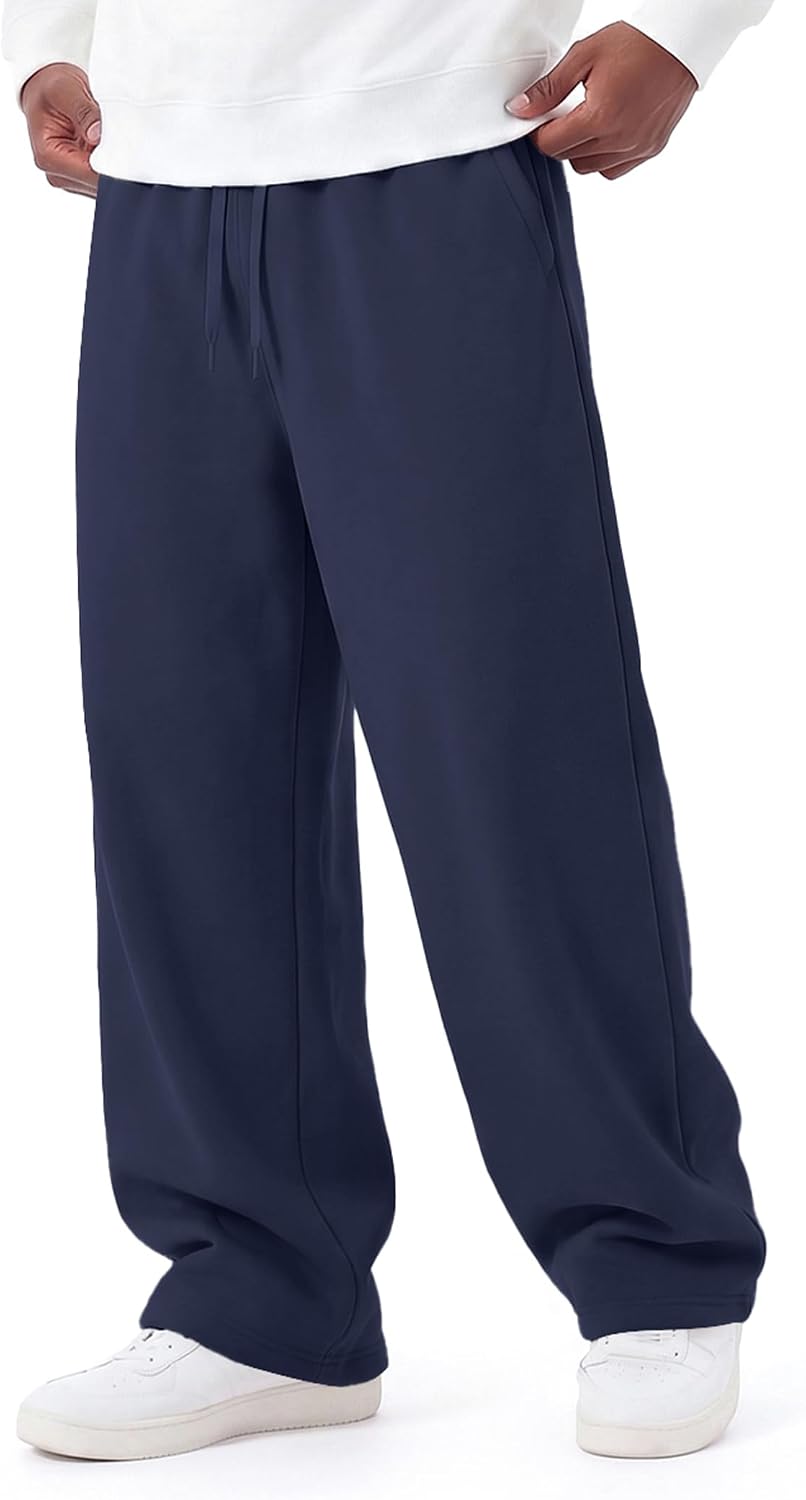 Detalle 2 de COOFANDY Men's Wide-Leg Sweatpants, Cotton Blend