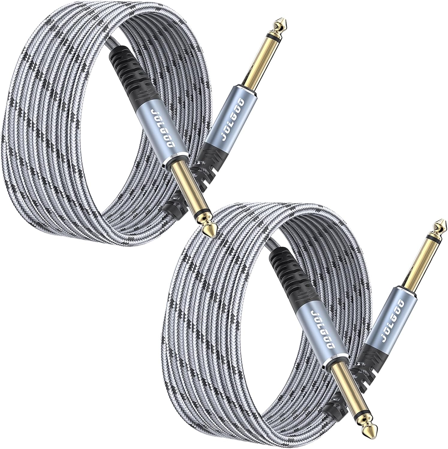 Detalle de JOLGOO jg-ts-2023102803 1/4-Inch TS Instrument Cables, 10 ft, 2-Pack