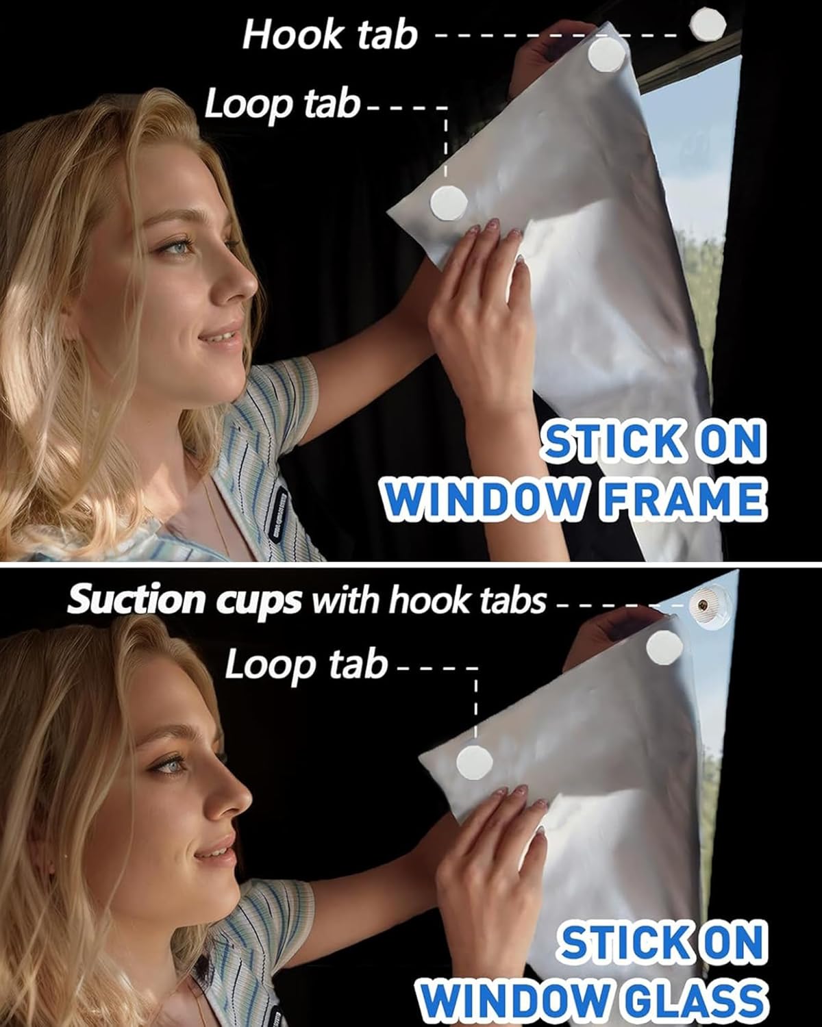 Thumbnail 4 de SwartLife Portable Blackout Blind with 3M No Drill Track (300x145cm)
