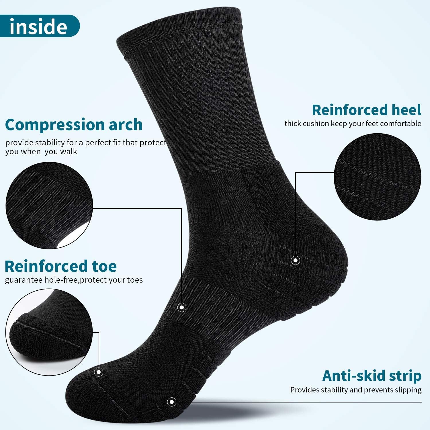 Thumbnail 3 de Thermal Crew Socks 6 Pairs for Running
