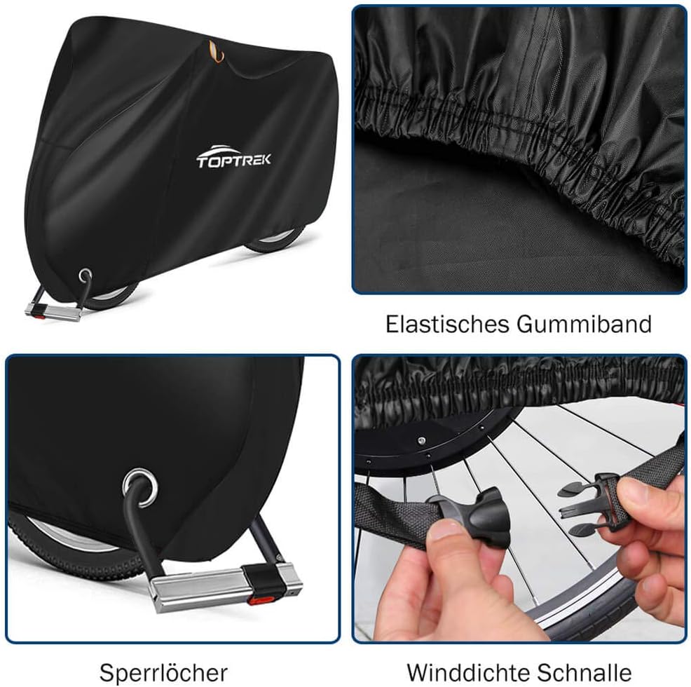 Detalle 1 de toptrek Fahrradabdeckung 210D, 200 x 110 x 70