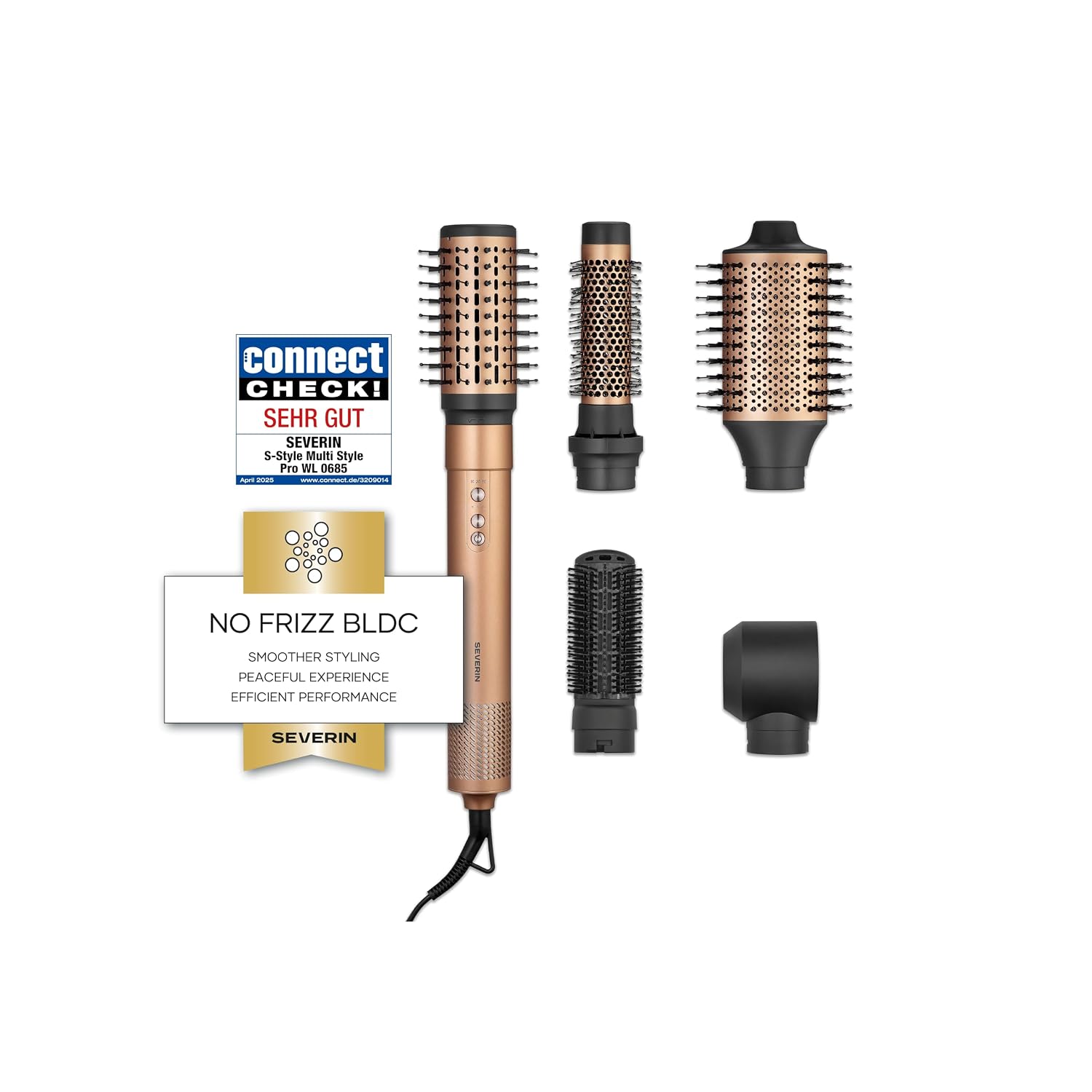 Detalle de Severin 5-in-1 Airstyler WL 0685 – Multifunction Hairstyler mit 1300–1500 W, 5 Aufsätzen und Ionic-Technologie