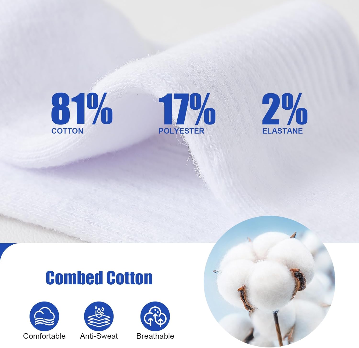 Thumbnail 5 de SockWaddles Calzini Uomo Donna in Cotone senza Cuciture (6 paia) per Sport, Running e Trekking