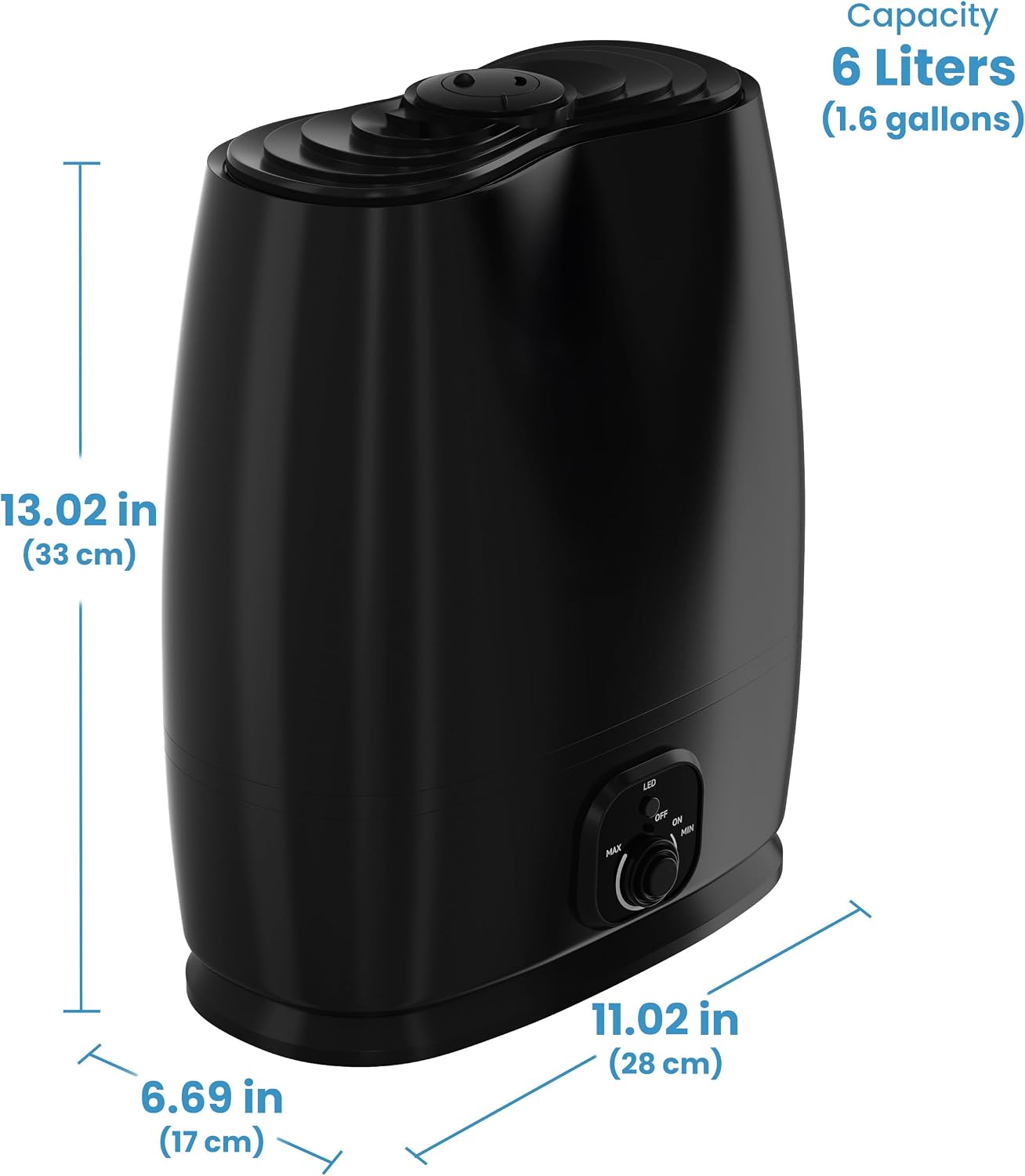 Thumbnail 6 de Everlasting Comfort 6L Humidifier with Built-In Oil Diffuser – Quiet, 50-Hour Run Time for Large Rooms