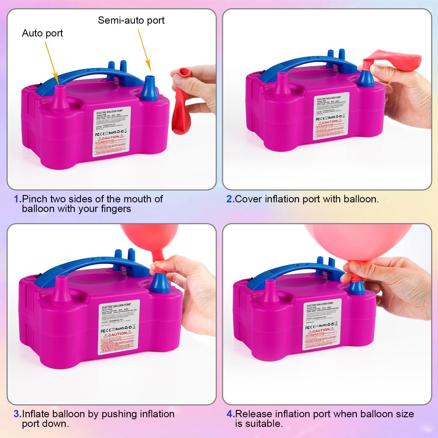 Thumbnail 2 de Motorenbau Electric Balloon Pump — Portable 600W Balloon Blower with Dual Nozzles