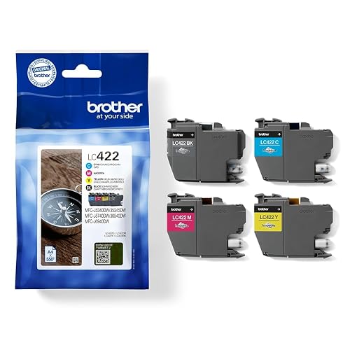 Detalle de Brother LC422VAL, pack de cartouches d’encre originales 4 couleurs, 550 pages