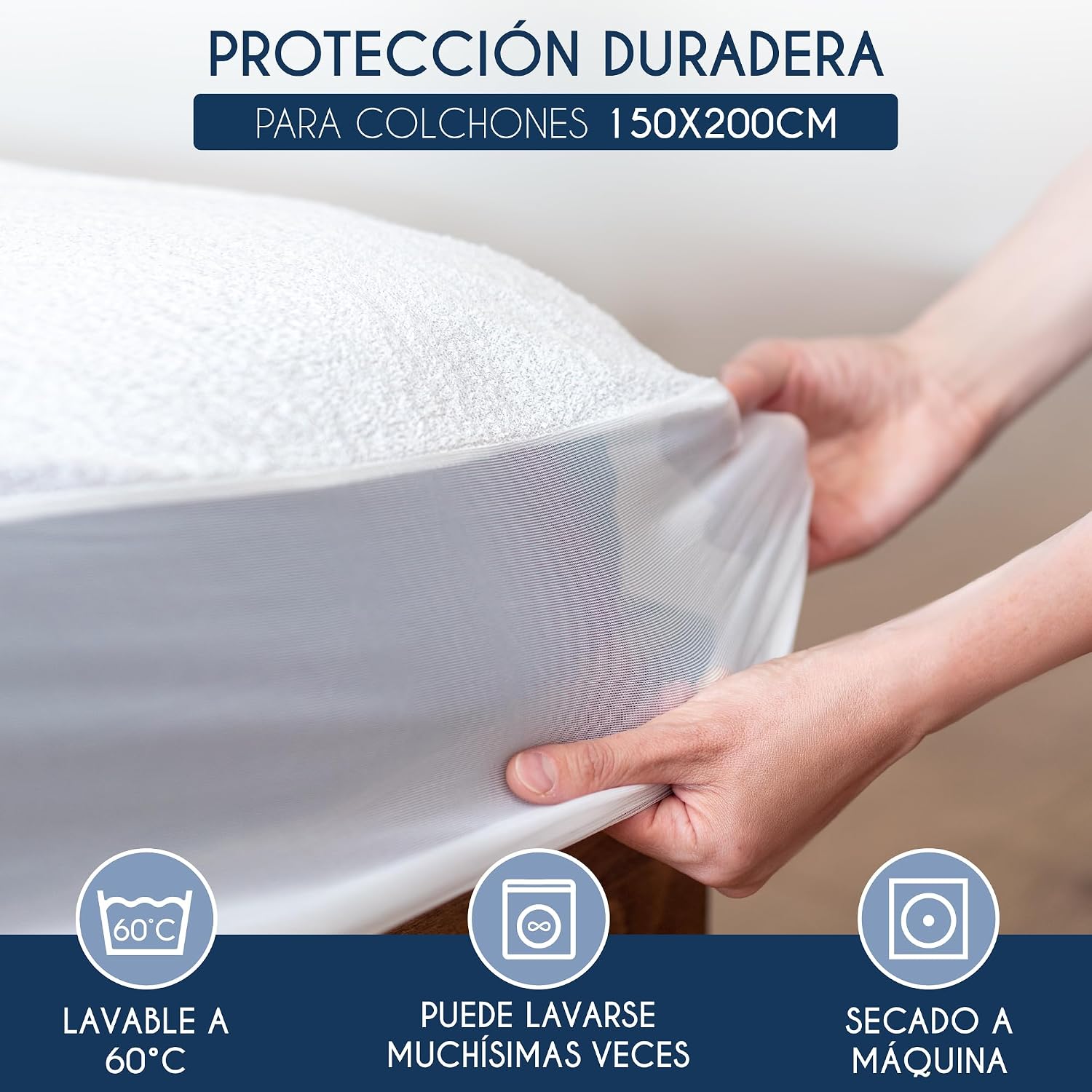 Thumbnail 5 de Dreamzie Protector Colchón 150 x 200 Impermeable