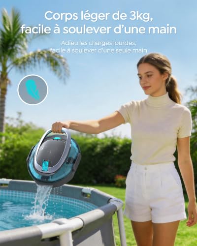 Thumbnail 8 de BRINBO S2 Robot Piscine, Double Filtration, Sans Fil — Aspirateur piscine sans fil pour piscines hors sol
