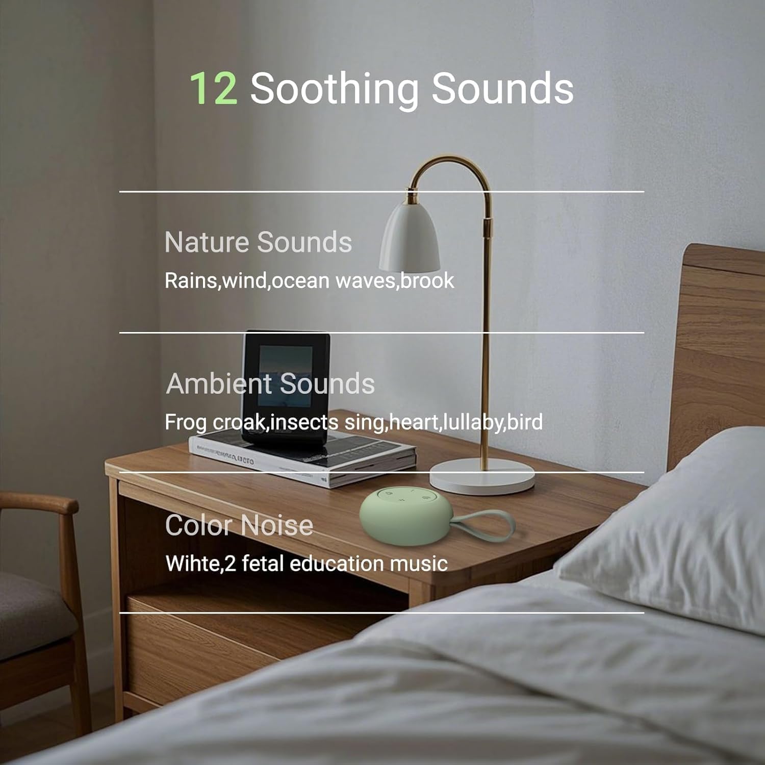 Thumbnail 1 de Portable Baby Sound Machine with 12 White Noise Sounds