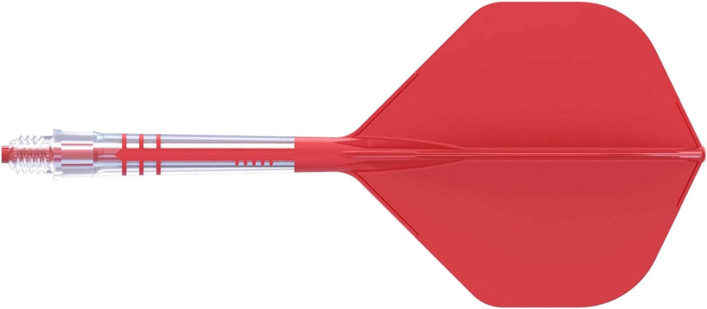 Detalle de CUESOUL ROST T19 carbon integrated dart shaft set (3) with red big standard flights