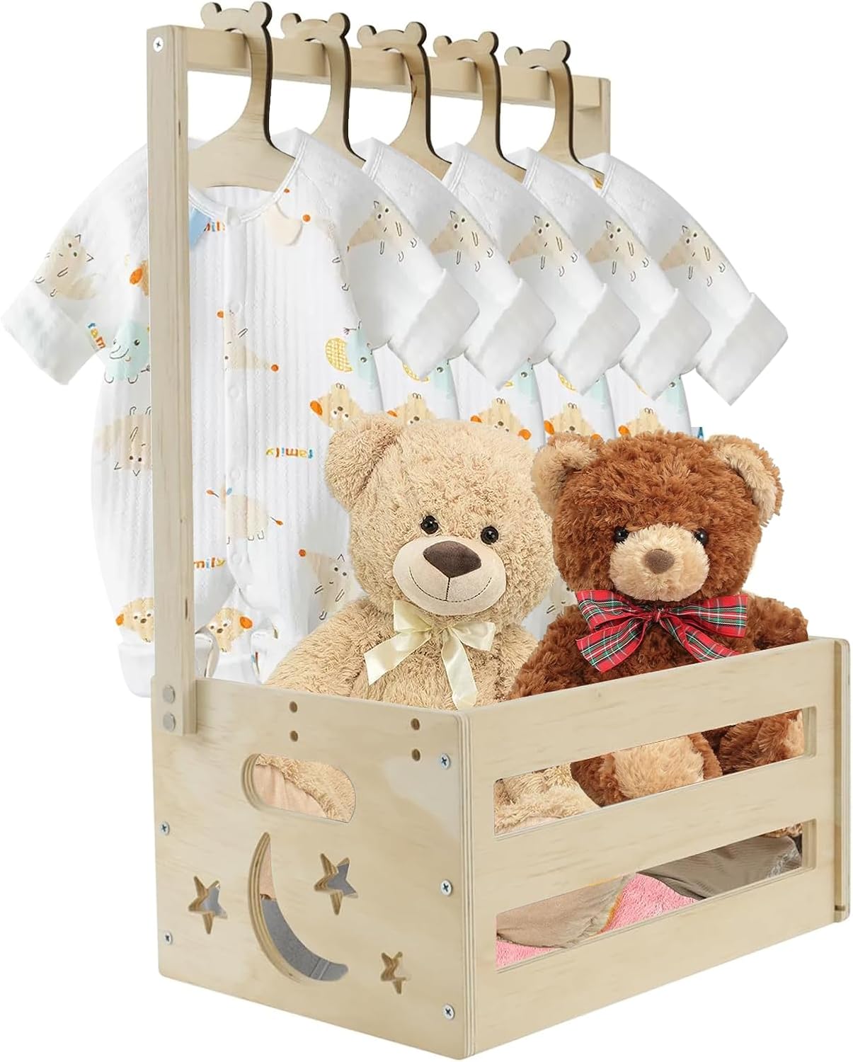 Detalle de Yeqqzq Wooden Baby Crate 34x23x17cm