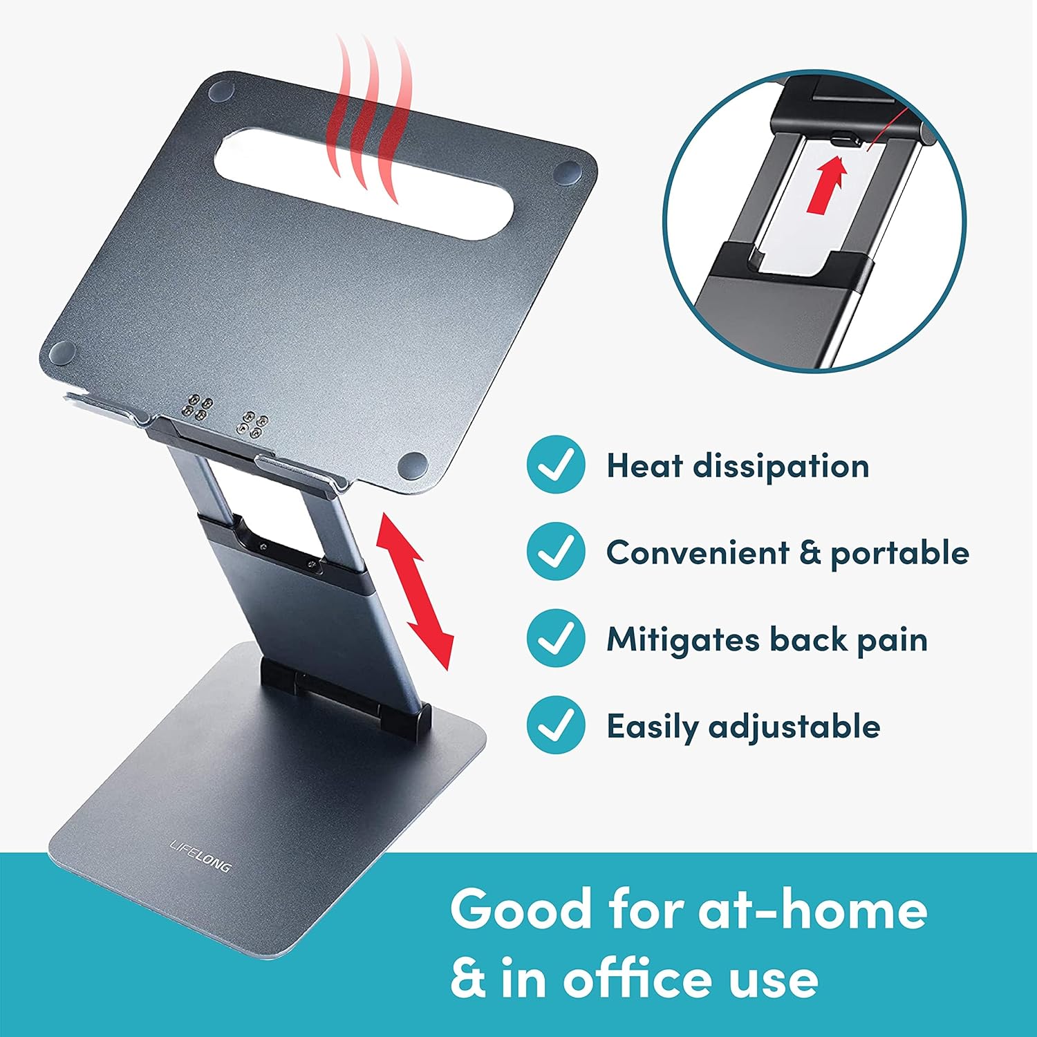 Thumbnail 5 de Lifelong Ergonomic Adjustable Laptop Stand