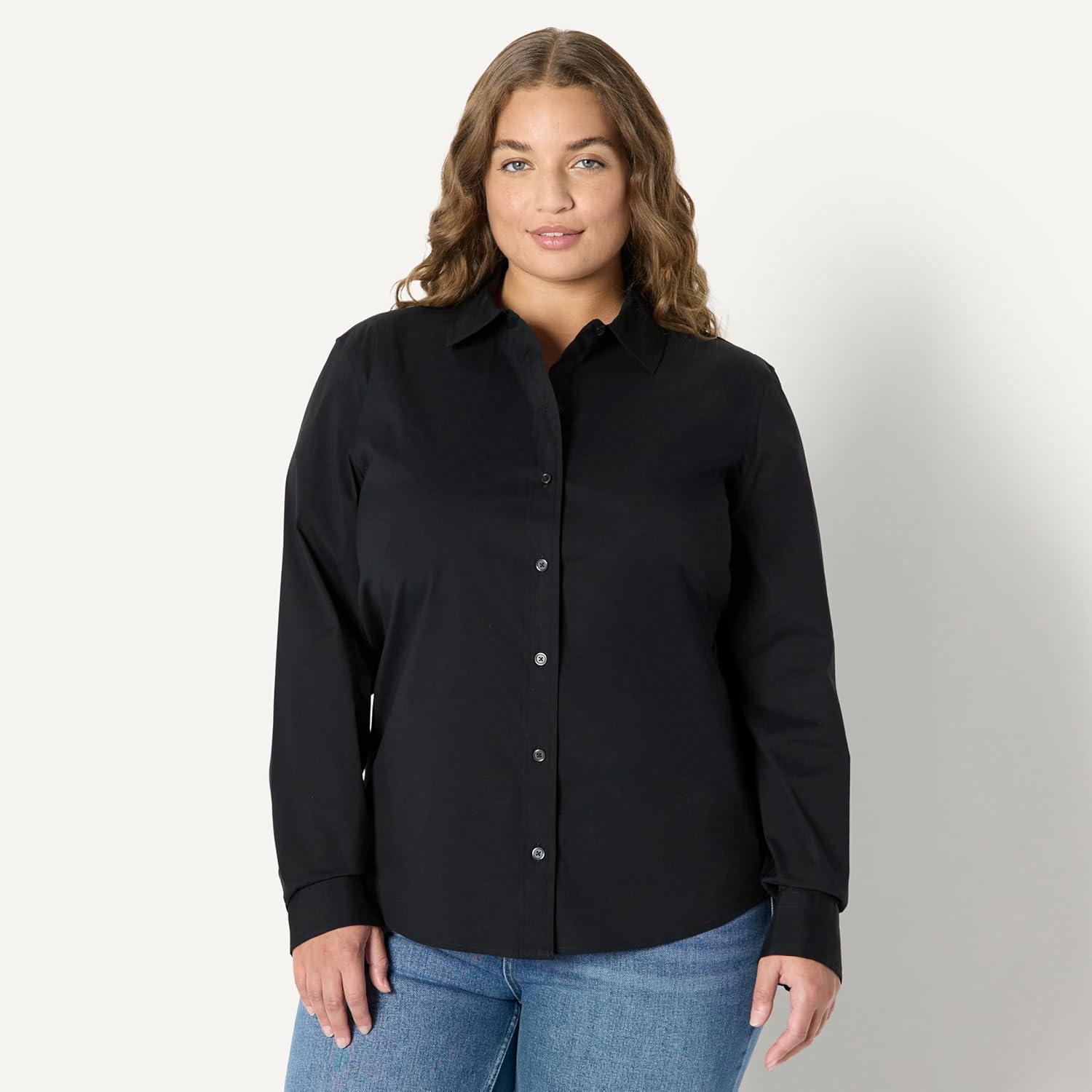 Thumbnail 5 de Amazon Essentials Damen Slim-Fit-Stretch-Popeline-Hemd mit Knöpfen