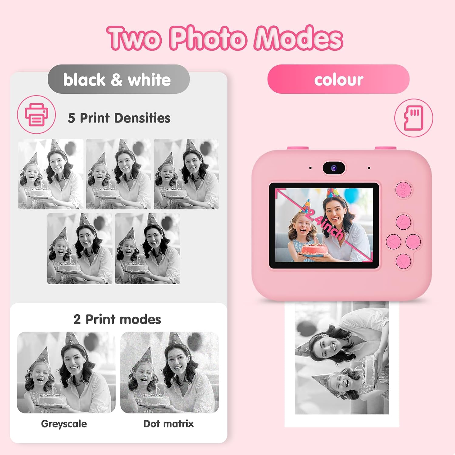 Thumbnail 6 de Kids Instant Print Selfie Camera 1080P, 32GB