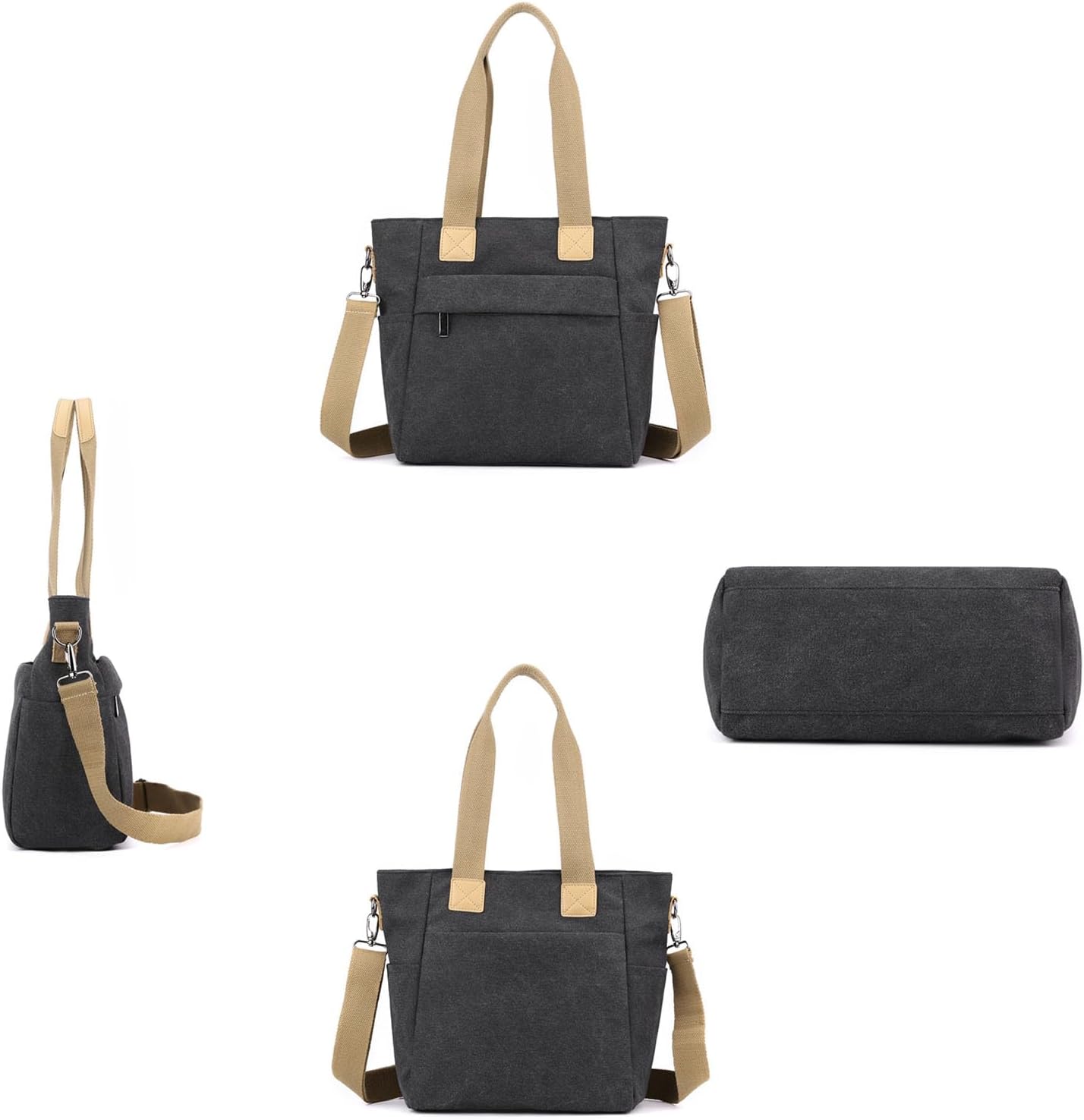 Detalle 2 de zhongningyifeng Canvas Tote Bag for Women: A Practical Small Handbag for Everyday Use